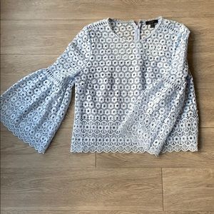 J Crew lace blue top